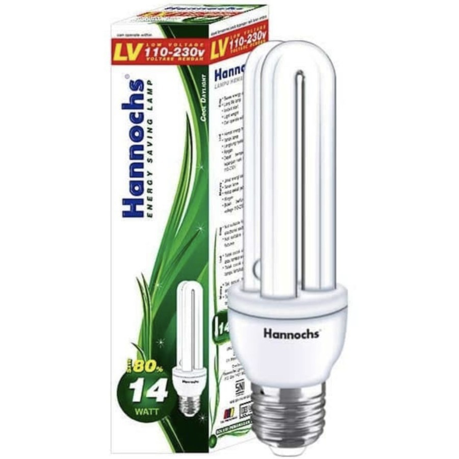 HANNOCHS LHE 14 Watt - Lampu Hemat Engergi E27 / Bohlam PLC 14 Watt