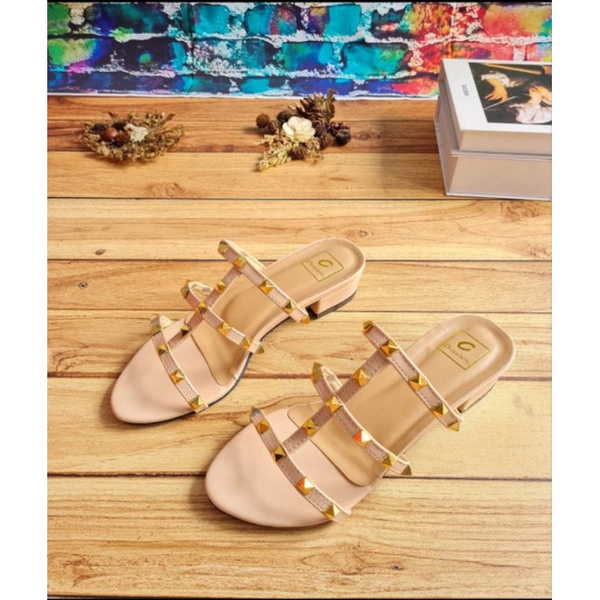 ABBUSHOES RH 01 hak tahu mules stut Rayana 3cm 36/41