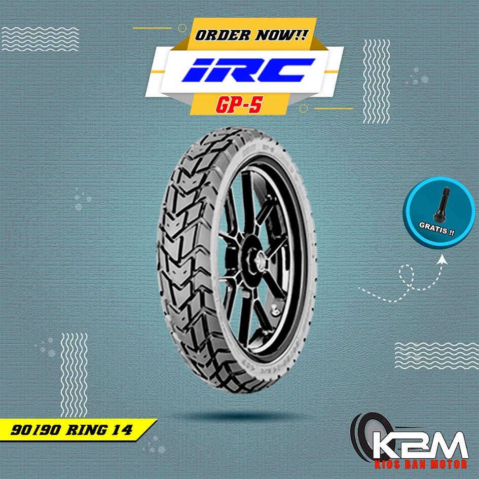 BAN BELAKANG TUBLES MOTOR MATIC BEAT SCOOPY VARIO BAN TUBELESS // IRC GP5 90/90 RING 14 TUBLES