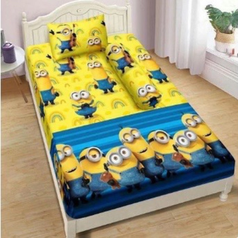 SPREI ANAK DORAEMON HELLO KITTY KEROPI MINIONS PREMIUM 120 160 180 TERLARIS