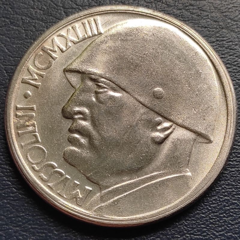 Koin Perak Kuno 20 Lire Italia Tahun 1943 Rare Silver Coin