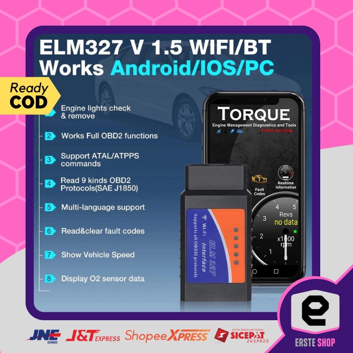 Jual Alat Test Uji Diagnosa Diagnostik Service Mobil ELM327 Bluetooth ...