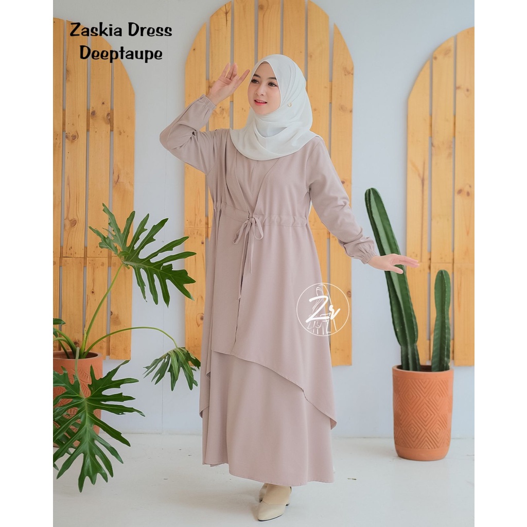 Gamis ZASKIA ZR original berlabel terbaru premium limitted style wanita syari ootd