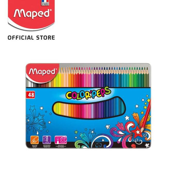

Sale!! Maped Pensil Warna Color Peps 48' - Metal Box Terbaru