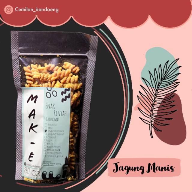 makaroni spiral makaroni ulir goreng kriuk kemasan pouch 80r