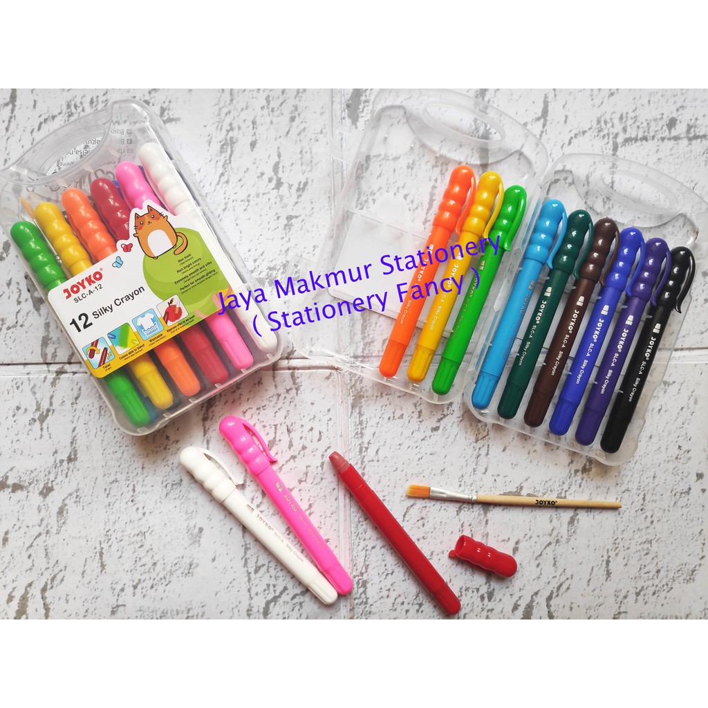 Crayon Halus / Silky Crayon Joyko 12 warna SLC-A-12 (1 set)