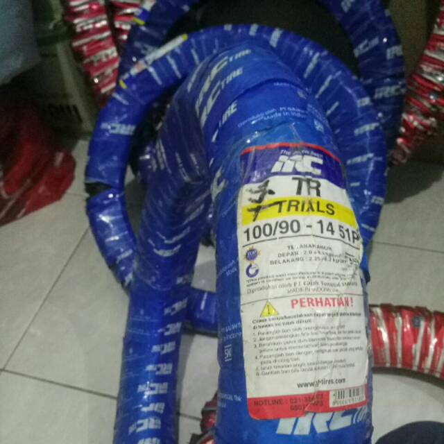 Ban Tahu Irc Tr Trial Semi Trail 100/90-14 Atau 100per90 Ring 14