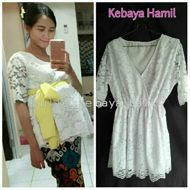 Kebaya Hamil Putih Shopee Indonesia