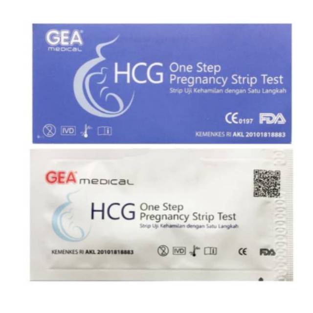 Tes Kehamilan Strip Gea / Test Hamil Pregnancy HCG / Tespack HCG Akurat Tepat