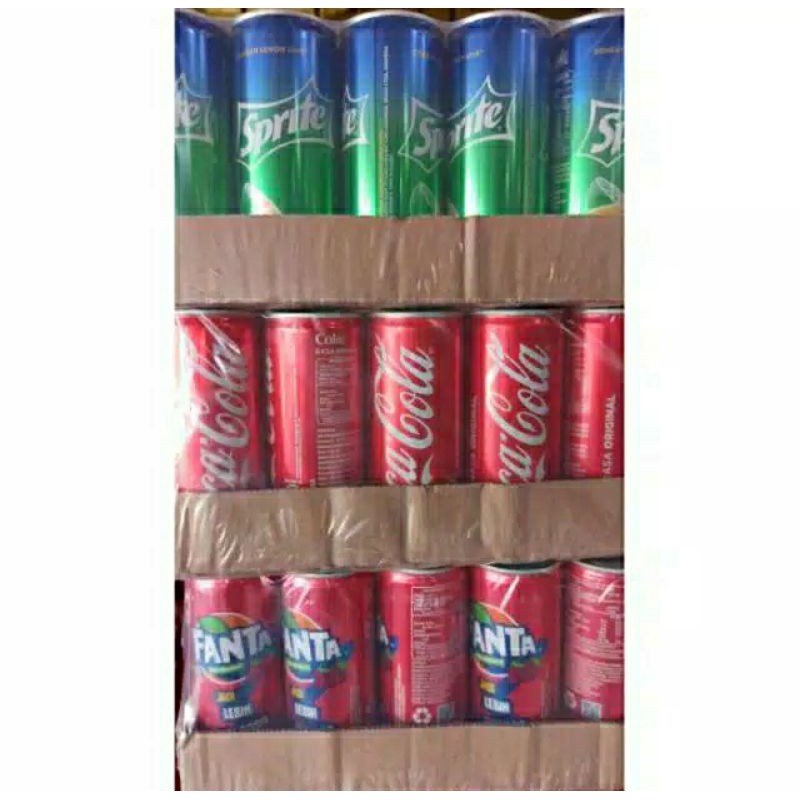 

1 KRAT | SPRITE | FANTA | COCA COLA KALENG SLIM 250ml ISI 24 KALENG | DRINK | MINUMAN | SODA