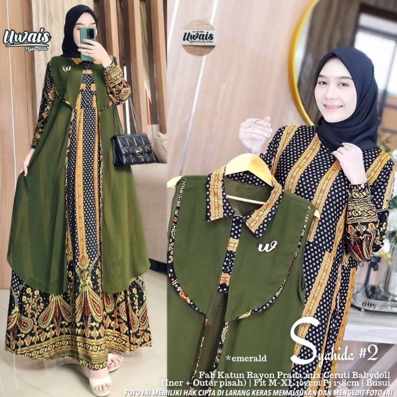 Syahida #2 by Uwais Hijab / Set Maxy / Setelan Rayon / Setelan Ceruty