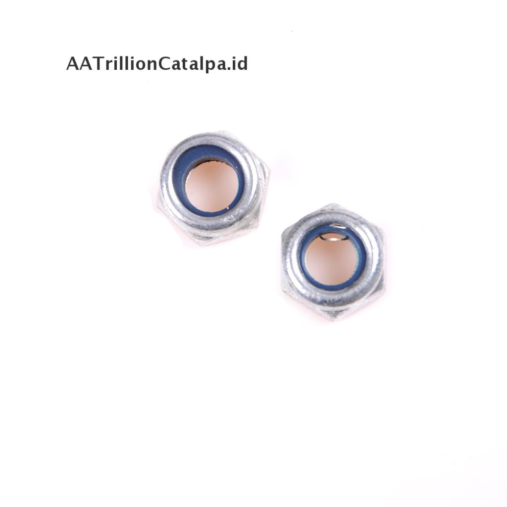 【AATrillionCatalpa】 50Pcs DIN985 M3 M4 M5 M6 Galvanized Self-locking Nut Nylon Lock Nut ID