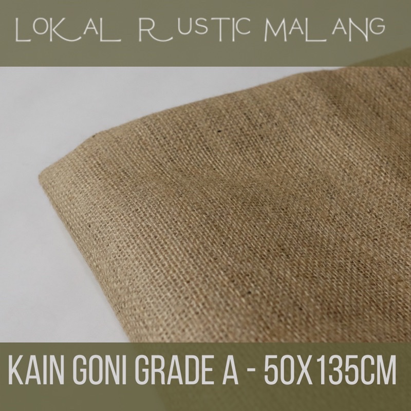 Kain Goni 50x135 CM - Kain Goni Malang - Kain Goni Baru - Kain Goni Premium - Jute Burlap - Hessian 