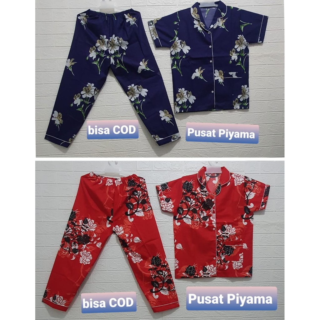 BAJU TIDUR CEWEK BUNGA / PIYAMA BUNGA / BAJU TIDUR DEWASA BUNGA / PIYAMA WANITA BUNGA