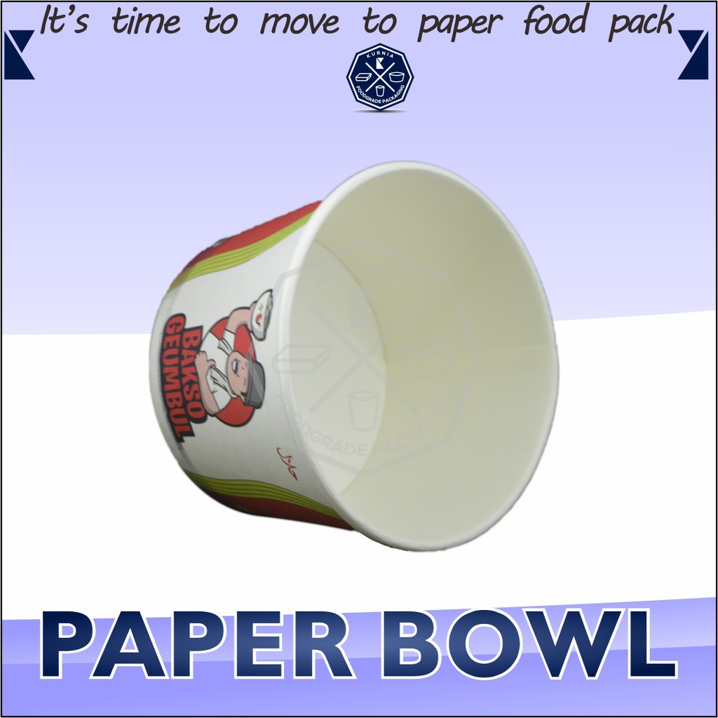 

PAPER BOWL FOOD GRADE [ 800 mL / FULL COLOR ] [ PAKET 2000 PCS ]