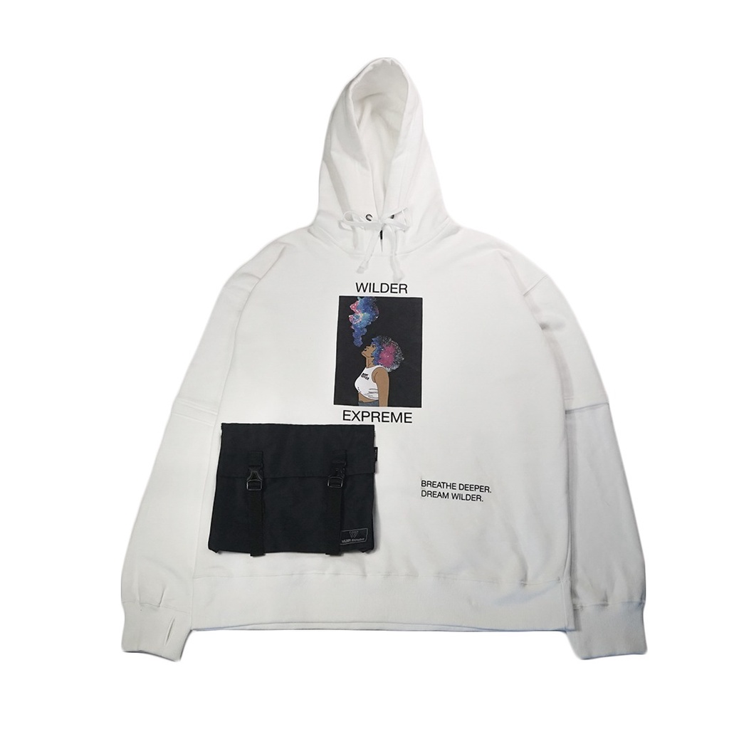 WILDER Oversize Hoodie Katashi White