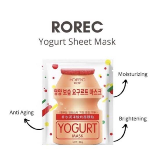 Rorec Hchana Yogurt Hydra And Replenishment Moist Facial Sheet Mask