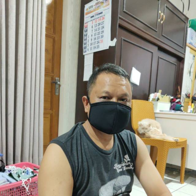 Masker non medis 3ply kaos katun