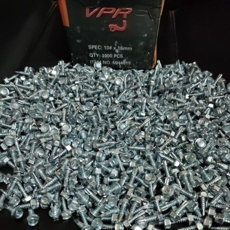 1 BOX 1000 PCS Baut kanal 10 x 16 mm baut baja ringan paku baja ringan baut reng baut spandek paku s