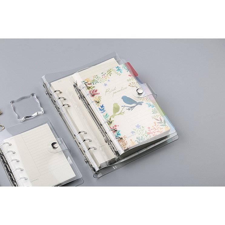 

A5/A6 Clear Jelly Planner Transparent Binder PVC Binder