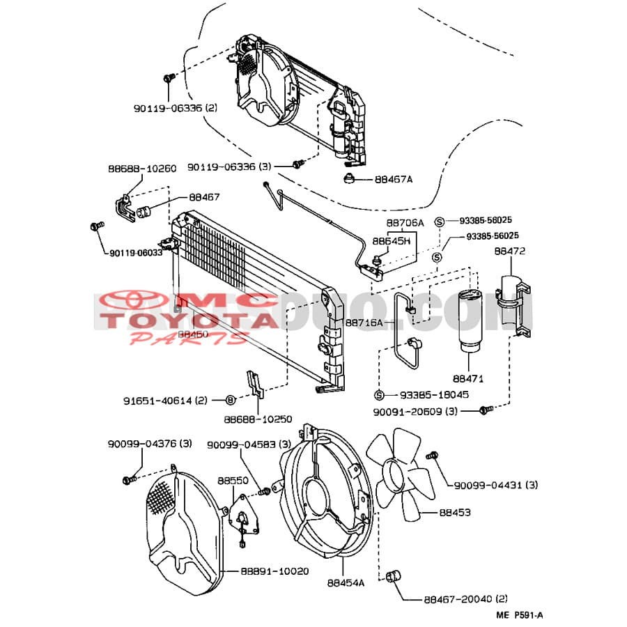 Cover Evav Coller Cooler Assy Kijang Innova 88891-10020