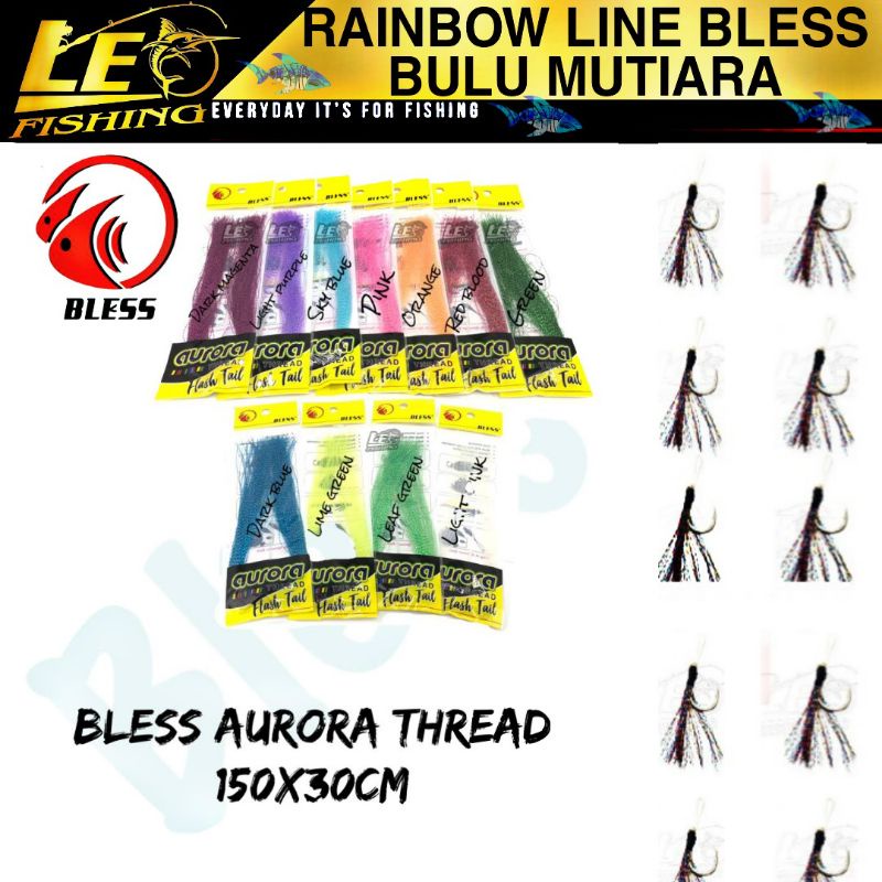 RAINBOW LINE BLESS BULU MUTIARA ASSIST HOOK FLY RUBBER JIG PLUG&amp;SPINNER BAIT