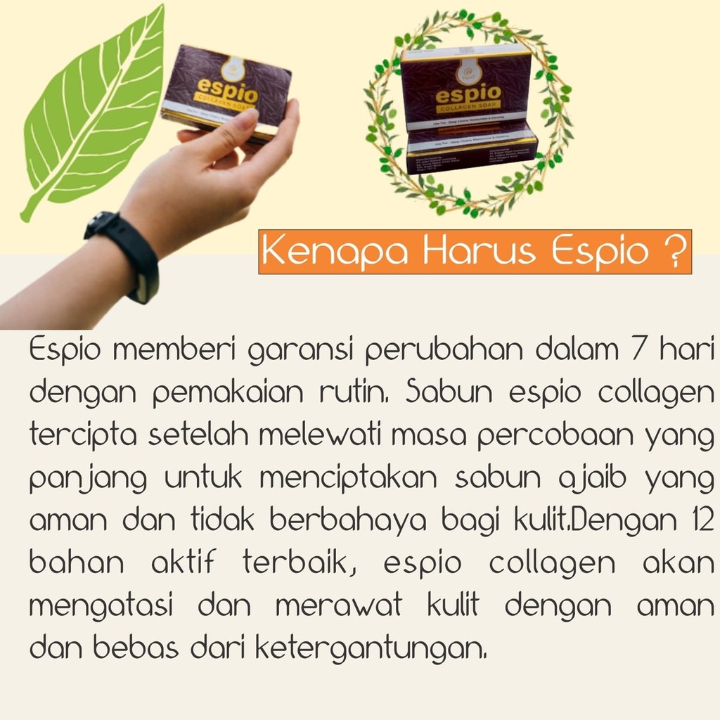 Espio Collagen Soap / Sabun Wajah untuk Wajah Berminyak / Espio Collagen