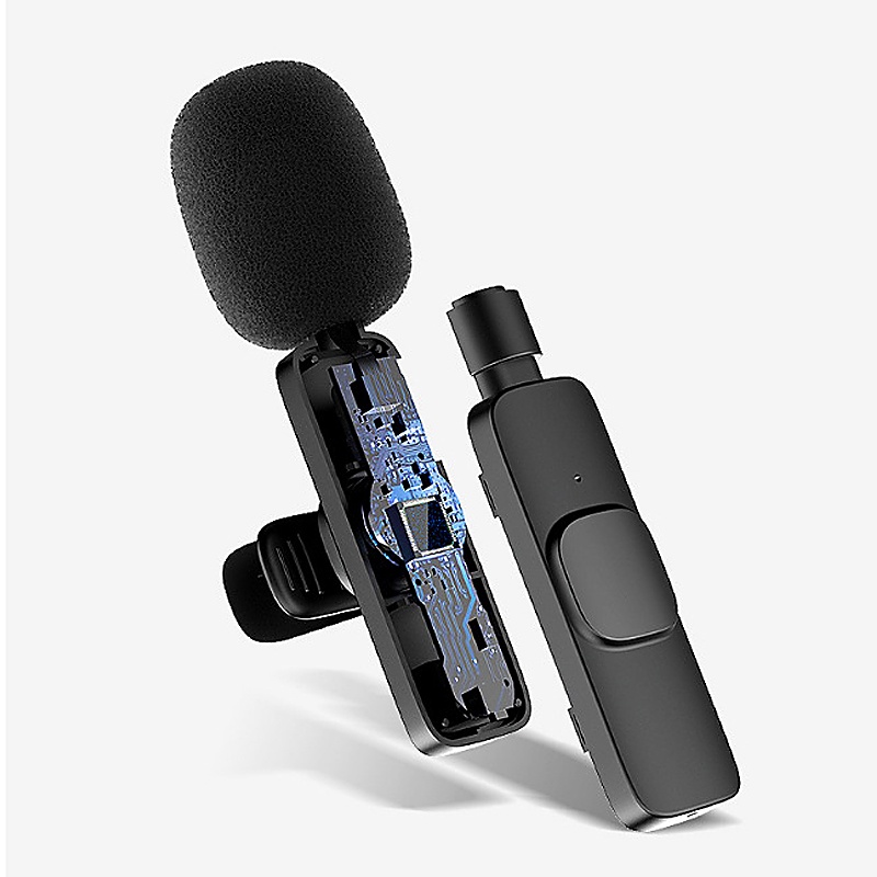 PC/Phone/Camera Microphone wireless Clip On lavalier For Sing YouTuber Facebook Live Vlog Interview Stereo Noise Cancelling