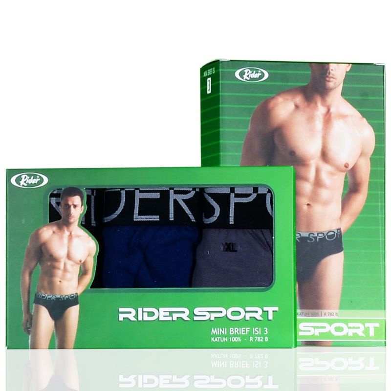 Celana Dalam RIDER  Isi 3 R782B sport brief ORIGINAL 100%/modernjombang