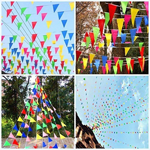 Jual Bendera Segitiga Warna Warni Bunting Flag Bahan Kain Shopee Indonesia 0443