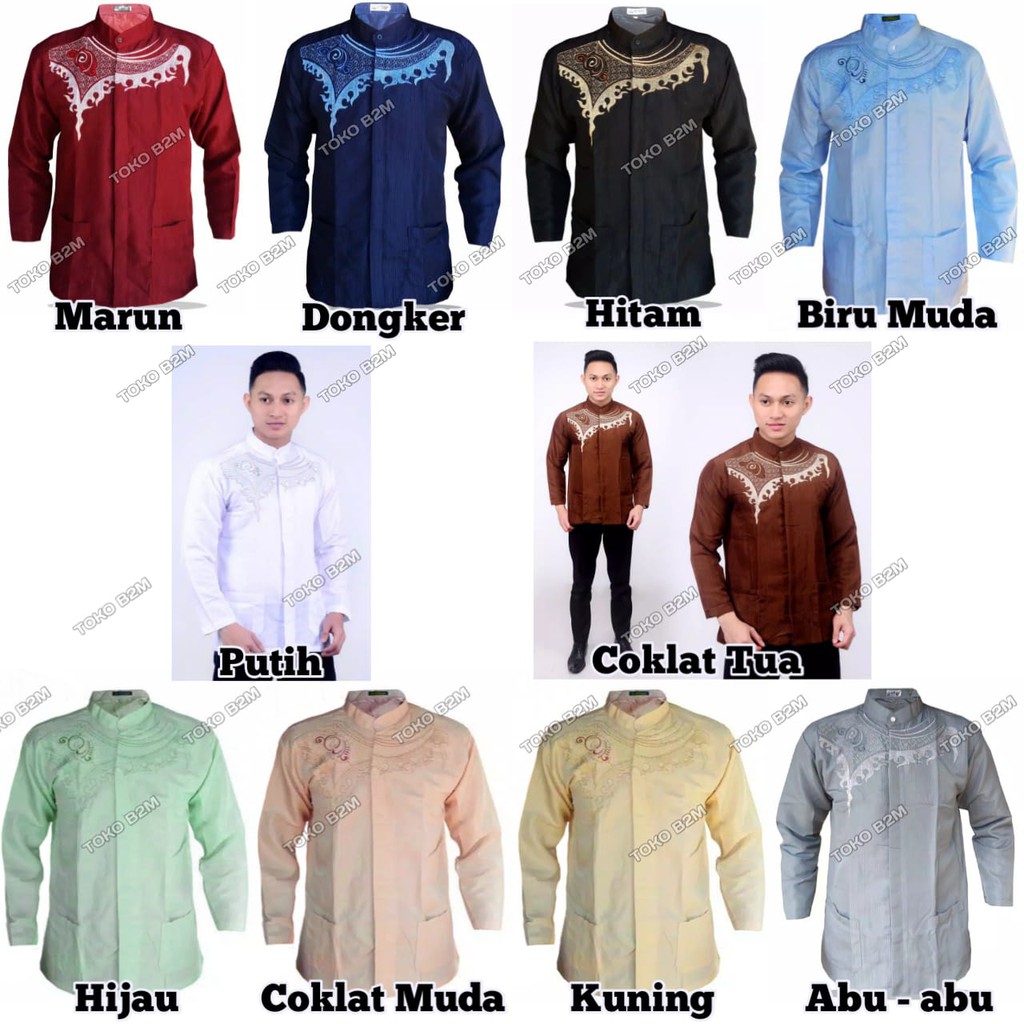 Baju Koko Lengan Panjang M L XL XXL