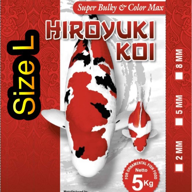 Hiroyuki koi food super bulky & color freshpack 5 kg size L