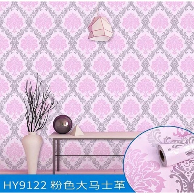 Wallpaper Dinding / Wallpaper Sticker Batik Pink