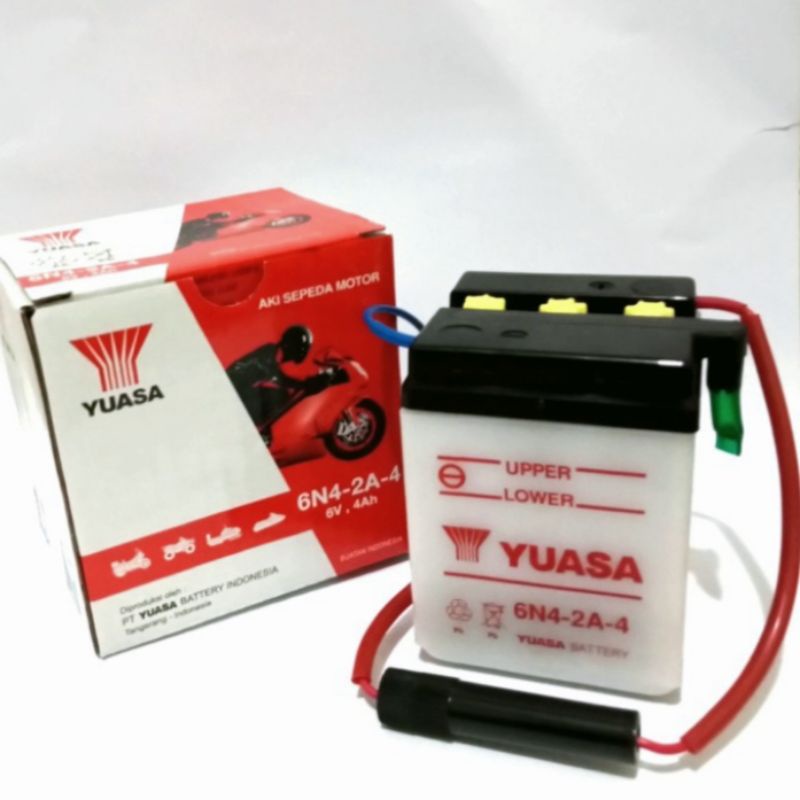 GENGSILEGI89 - AKI MOTOR HONDA WIN 100 ORIGINAL YUASA 6N4-2A-4 6V 4AH