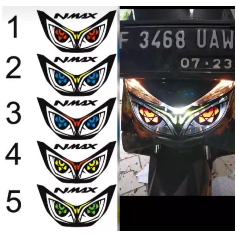 STICKER LAMPU MATA MOTOR NMAX TAHUN 2018-2019