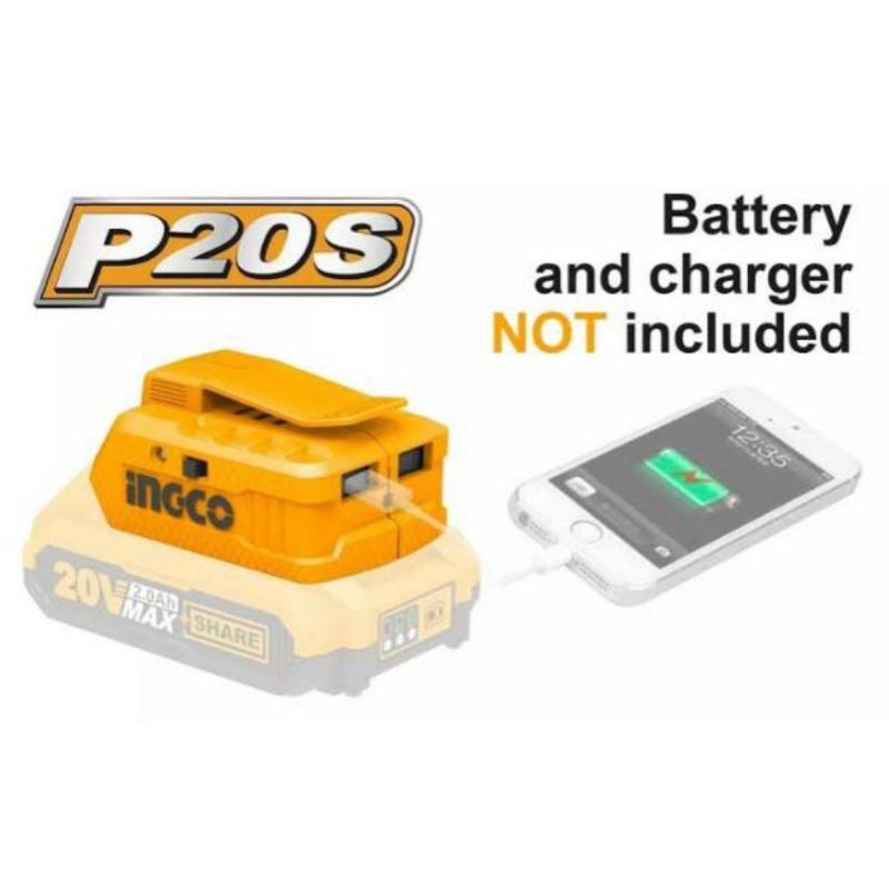 CUCLI2001 POWERBANK CHARGER BATERAI LITHIUM 2AH 4AH INGCO