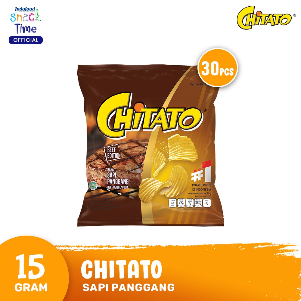 

Chitato Sapi Panggang 15 Gr - 30 Pcs