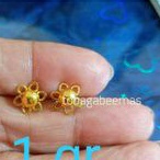 anting bunga emas 24k 99.9% berat 1gr emas Toba balige
