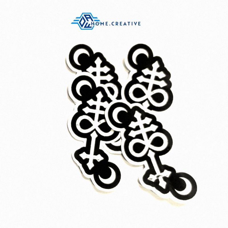 

stiker simbol Leviathan Cross / sticker stiker Satanic
