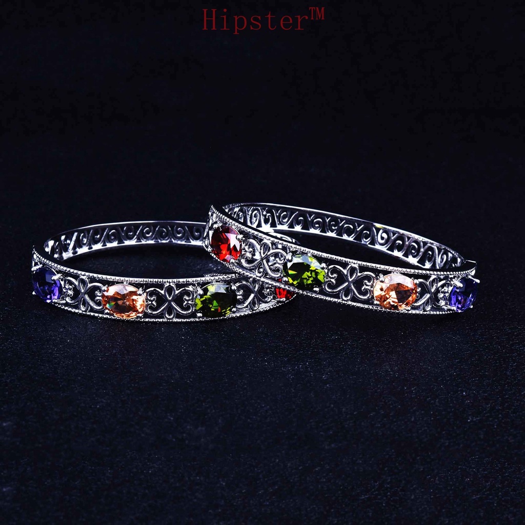 Fashion Luxury Natural Colored Gemstone Bracelet for Women