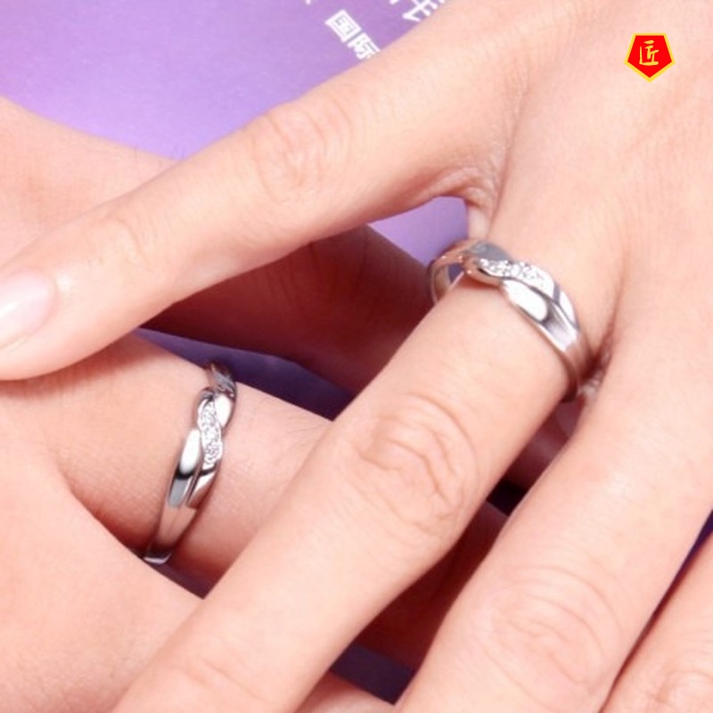 [Ready Stock]Simple Personality English Couple Rings