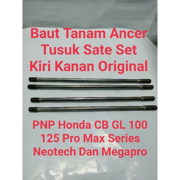 Baut Ancer Sunduk Tusuk Sate Honda CB GL MP Megapro Original Baud Cylinder Silinder Head Kop Cop Dek