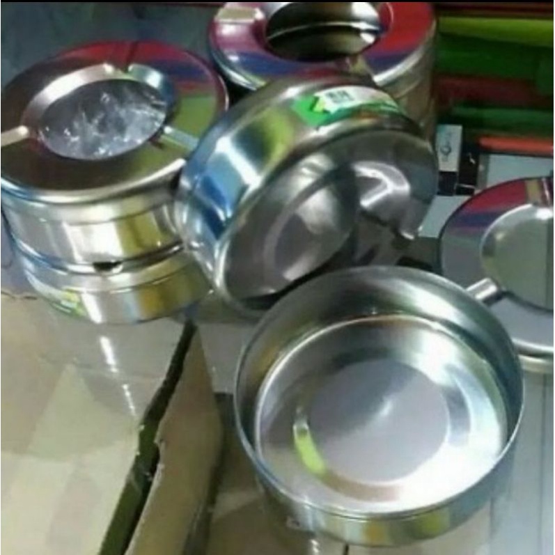 Asbak bulat tutup stainless steel / ashtray tutup high quality