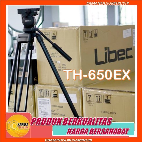 Libec TH 650EX / Tripod Video TH-650EX Bonus Tas Tripod