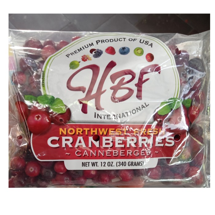 

Hbf Cranberries Premium USA 340g / pack