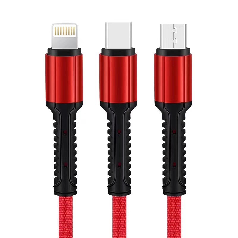 Kabel Data Cable Data 3 In 1 MIcro USB Type-C Lighting 2.0