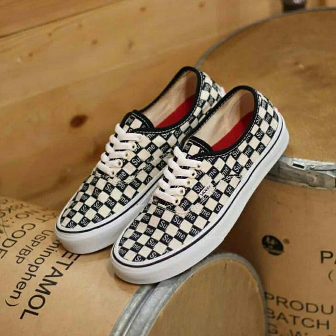 Sneakers Sepatu Vans Checkerboard Kotak Catur Terbaru Murah - Hitam Putih, 36 Shopbintari