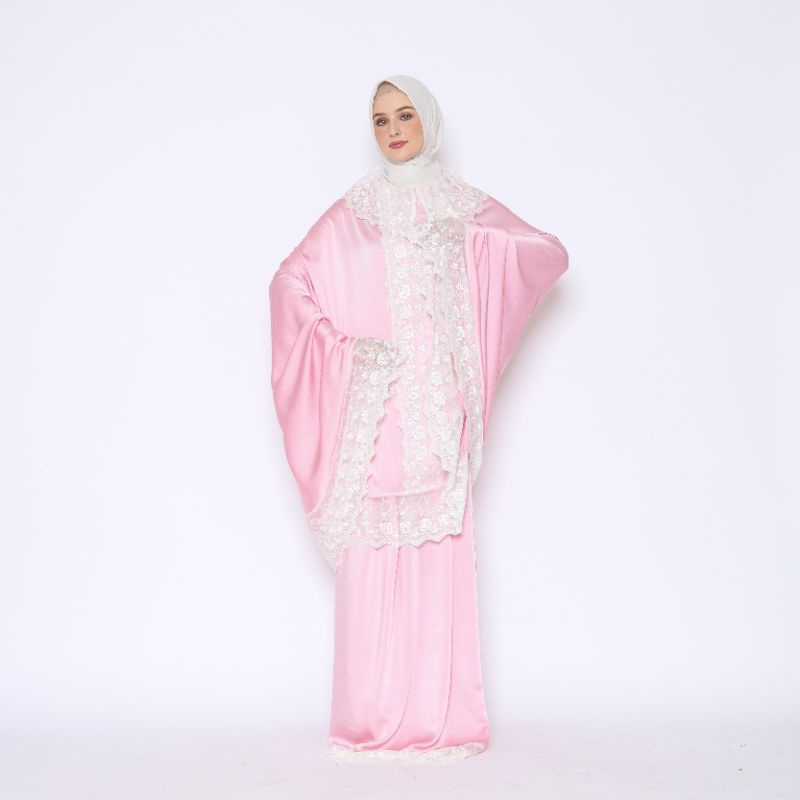 Mukena ponco/hijab baby pink