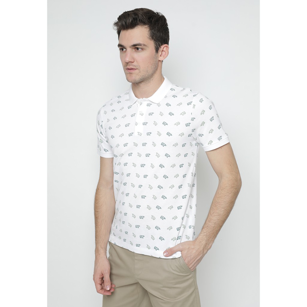  Jack  Nicklaus  Carly Polo  Shirt Pria Slim Fit Putih 