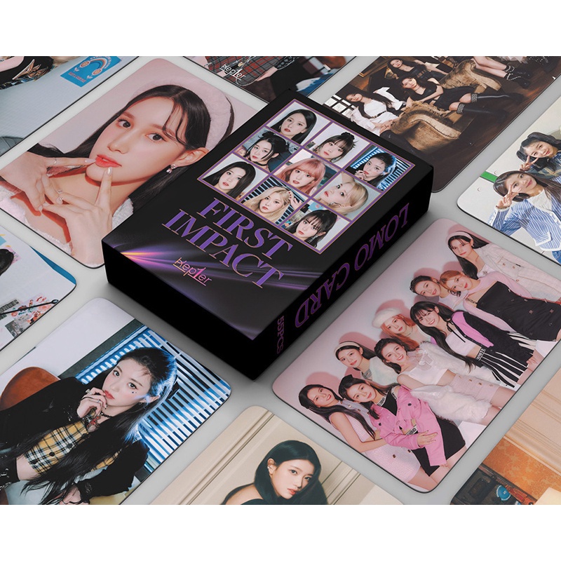 55pcs/box Kep1er Photocards 2022 FIRST IMPACT Album LOMO Card Postcard ((In STOCK) Kpop fan)